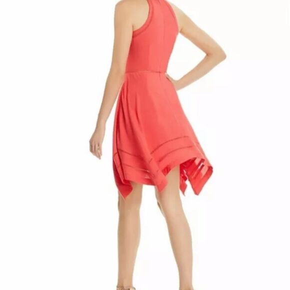Aqua Women's Red Ladder‎ Inset Fit And Flare Dress - Picture 2 of 9
